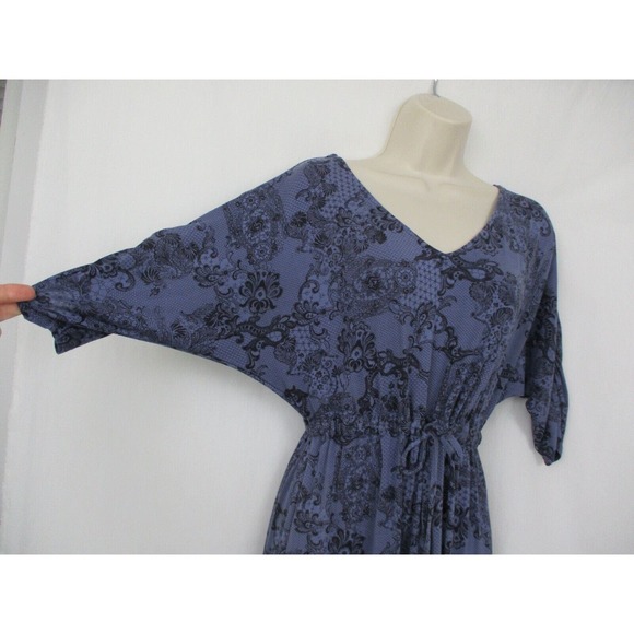 Soma Intimates Nightgown Womens Small Lace Print Dolman Sleeve Drawstring Lounge - Picture 5 of 13